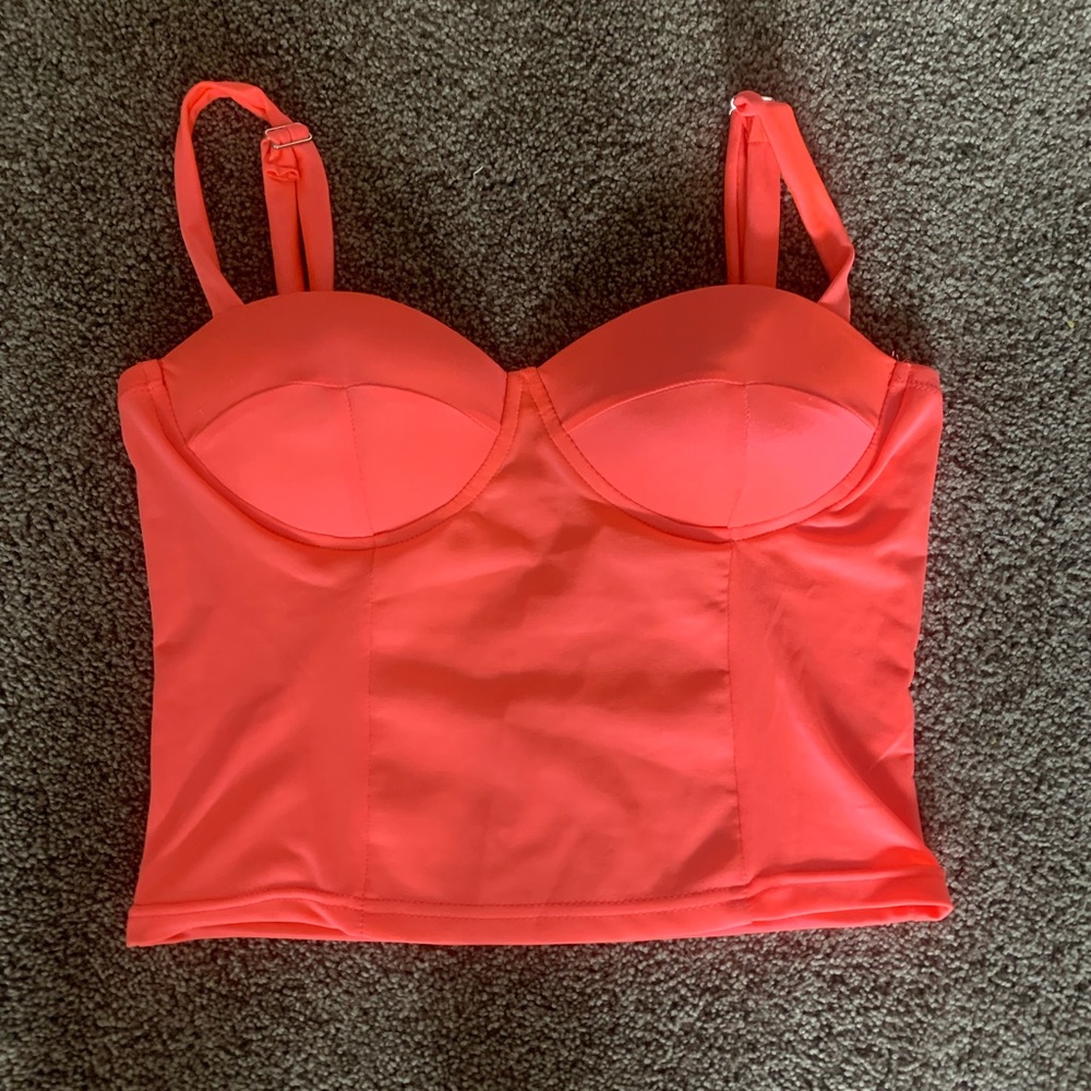 Neon Pink Bralette - Cropped Top